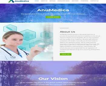 Web Design And Development project AnuMedica Global Services